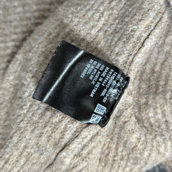 Uniqlo Mens XL Preppy Beige Ribbed Knit 1/4 Zip Sweater - Picture 5 of 11